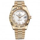 Replica Rolex Day-Date II White Dial Automatic Yellow Gold President Mens Watch