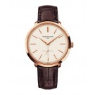 Best Patek Philippe Calatrava Silver Dial 18k Rose Gold Brown Leather 5123R-001 Replica Watch sale