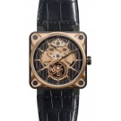 Fake Bell & Ross BR 01 Tourbillon Pink Gold Titanium Watch