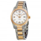 Longines Conquest Classic Two Tone Rose Gold Silver Automatic Ladies Watch L2.285.5.76.7 Replica