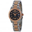 Longines Conquest Black Dial Steel and Rose Gold Automatic Ladies Watch L3.276.5.56.7 Replica