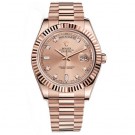 Replica Rolex Day-Date II Champagne Dial Automatic 18K Rose Gold President Mens Watch