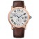 Fake Cartier Rotonde de Cartier Second Time Zone Day/Night Pink Gold W1556240