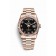 Rolex Day-Date 36 18 ct Everose gold 118235 Black Dial Watch fake