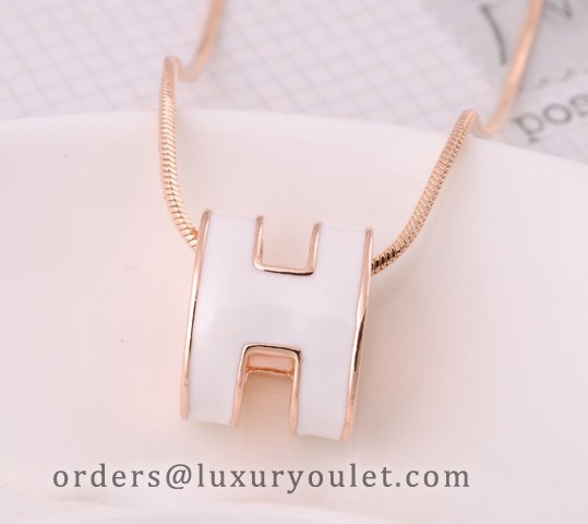 hermes necklace white
