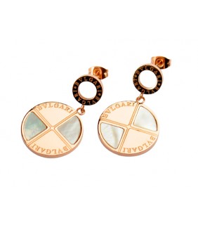 Replica Bvlgari Pendant Earrings in Pink Gold with Mother of Pea