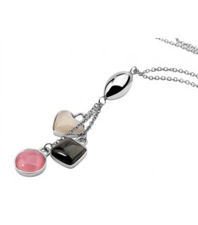 Bvlgari Charms Pendant Necklace in 18kt White Gold