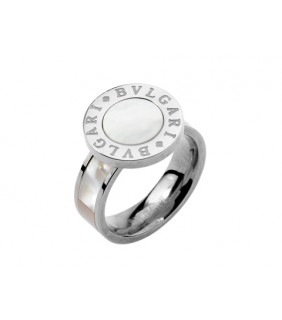 Bvlgari Ring in 18kt White Gold with Mother of Pearl
