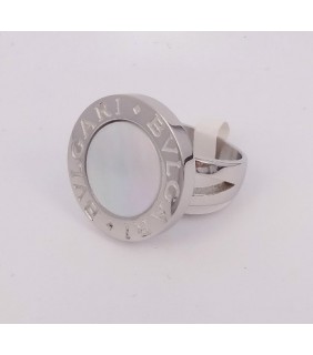 BVLGARI Ring in 18kt White Gold with Mother of Pearl
