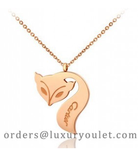 Cartier Fox Necklace in 18k Pink Gold