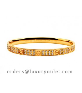 Cartier Yellow Gold LOVE Bangle with Pave Diamonds