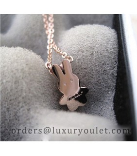 Cartier Rabbit in 18K Pink Gold Necklace
