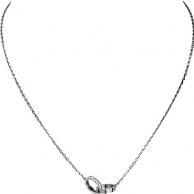 cartier love necklace white gold a ring covered with diamonds pendant replica