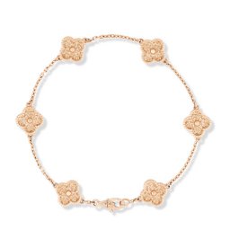 Sweet replique Van Cleef & Arpels Alhambra bracelet or rose 6 motifs s