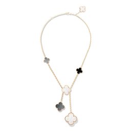Van Cleef and Arpels Yellow Gold Lucky Alhambra Long Necklace