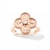 Vintage replica Van Cleef & Arpels Alhambra pink gold Ring 1 round diamond