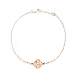 Sweet replique Van Cleef & Arpels Alhambra or rose bracelet 1 motifs