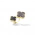 Magic fake Van Cleef & Arpels Alhambra Between the Finger yellow gold Ring gray mother-of-pearl and onyx