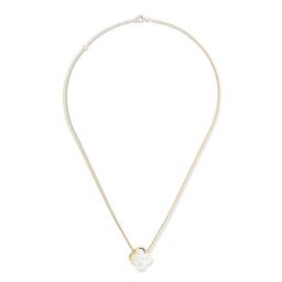 Pure fake Van Cleef & Arpels Alhambra yellow gold Clover pendant white mother-of-pearl