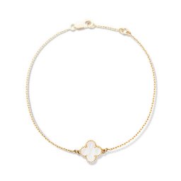 Sweet copie Van Cleef & Arpels Alhambra bracelet or jaune 1 motifs nacre blanche de perle