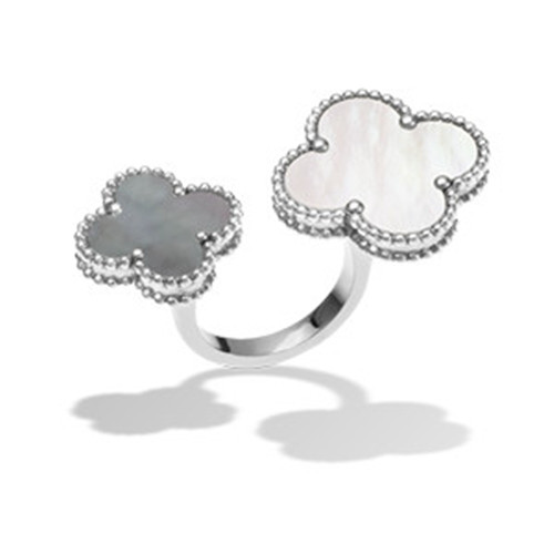 Magic copy Van Cleef & Arpels Alhambra Between the Finger white gold Ring white gold