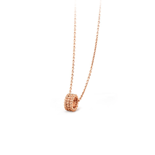 Perlée replique Van Cleef or rose pendentif 3 rangées de perles design