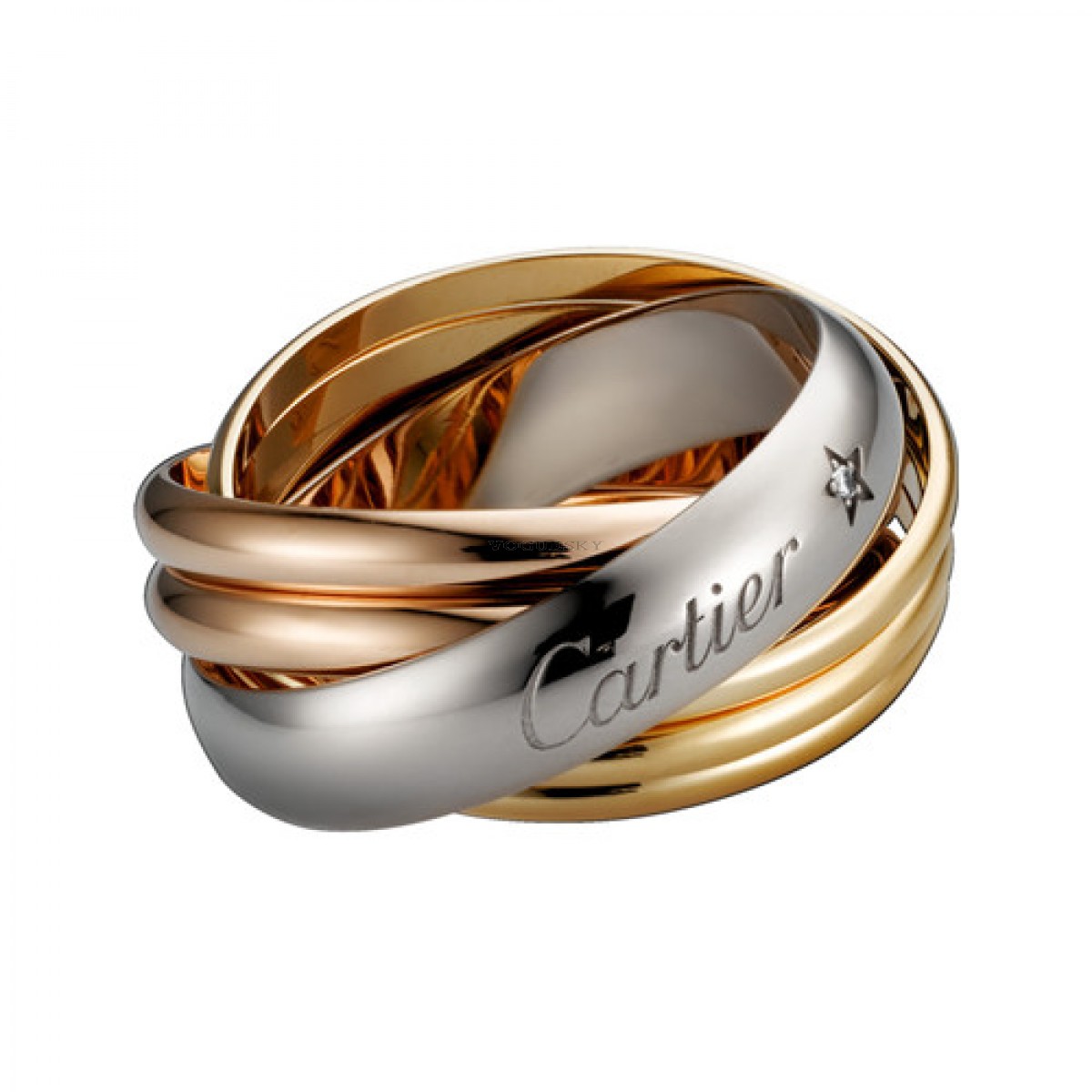 cartier inspired trinity ring