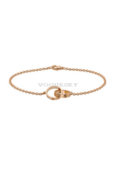 cartier love plated real 18k pink gold bracelet replica