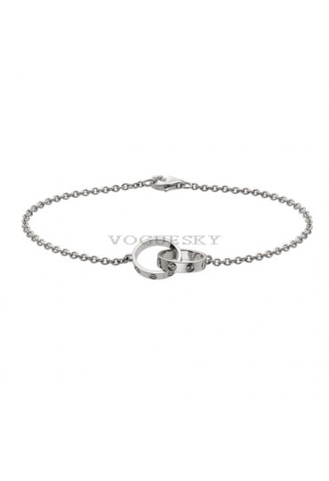 cartier love plated real 18k white gold bracelet replica