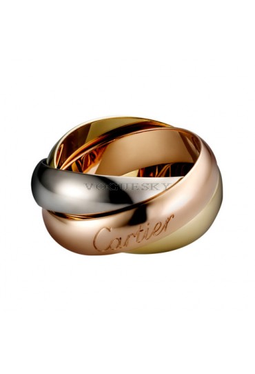 trinity de Cartier 3-gold ring titanium steel large models replica