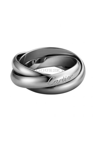 trinity de Cartier white gold ring titanium steel medium models replica