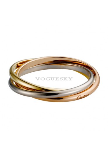 trinity de Cartier 3-gold ring titanium steel 3 rings replica