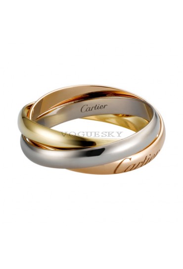 trinity de Cartier 3-gold ring titanium steel small models replica