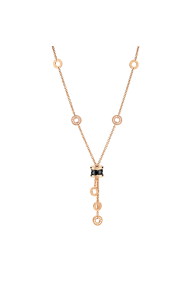 Bvlgari B.ZERO1 necklace pink gold black ceramic pendant CL856127 replica