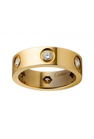 cartier love ring yellow gold 6 diamond wide version replica