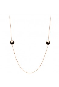 amulette de cartier pink gold necklace 6 onyx 6 diamond replica