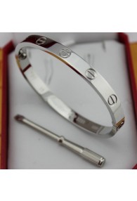 cartier love bracelet white gold plated real with screwdriver replica