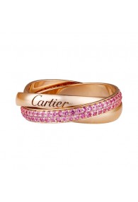 trinity de Cartier pink gold ring sapphire small models B4093100 replica