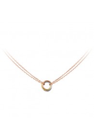 trinity de Cartier pink gold necklace 3-gold pendant B7218200 replica