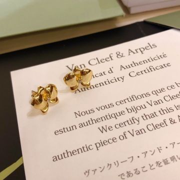 Replica High Quality VCA Vintage Alhambra Polished Clover Charm Female Diamond Earrings Fashion Jewellery Silver/Yellow Gold/Rose Gold 