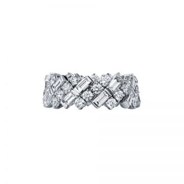 Cheapest Price Reflection De Cartier Imitation Square Diamonds Wide Ring For Lady India Sale N4249900 