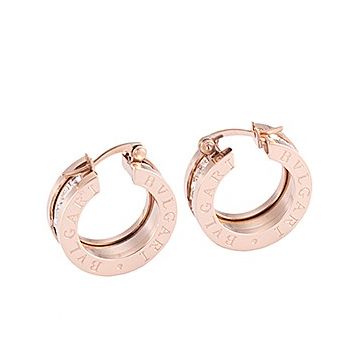 Elegant Bvlgari B.zero1 Diamonds Hoop Symbol Earrings Rose Gold Color Spiral Shape Price Philippines Girls 348036 OR856307