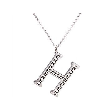 Hermes Silver-plated H Logo Beaded Engraved Pendant Chain Necklace Women/Men Stylish Style 2018 Price List