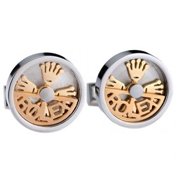 Copy Rolex Silver Cufflinks Gold-plated Crown Logo Ornate And Vintage Style Men For Sale Australia 