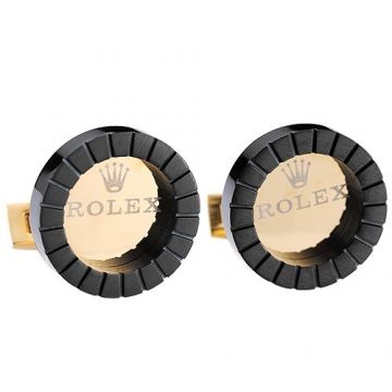 Rolex Black Cufflinks Yellow Gold-plated Decked Fashion Style For Men Light Shirt Online Store Malaysia