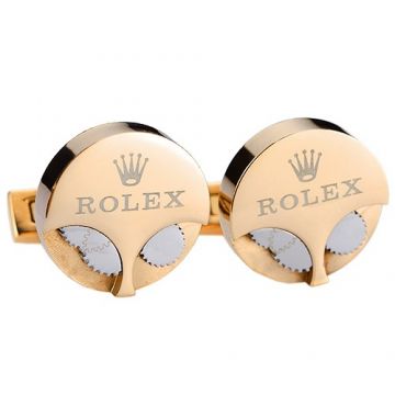 Delicate Rolex Gold-plated Round Cufflinks Silver Gear Design Price In India Couple Style