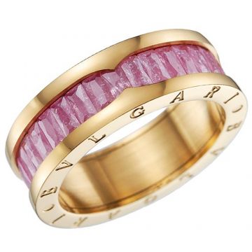 Bvlgari B.zero1 Women Gold-plated Ring Purple Crystals Fashion Style For Women Australia Price