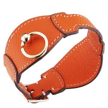 Hermes Fashion Orange Leather Bangle With Gold-Plated Hardware Price In Sydney Couple Style India