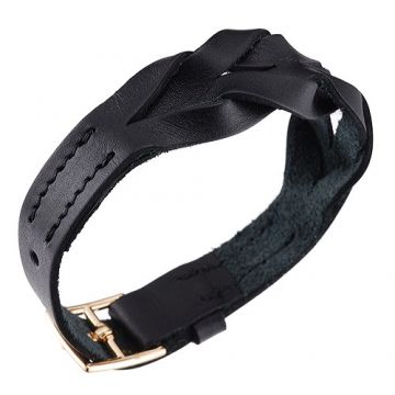 Knockoff Hermes Hippique Gold-Plated Buckle Black Braided Leather Bracelet For Sale Men And Women Singapore  