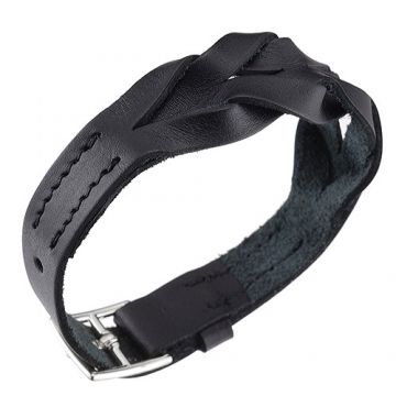 Cool Hermes Hippique Silver-Plated Hardware Black Braided Leather Bracelet Price In France Women And Men 